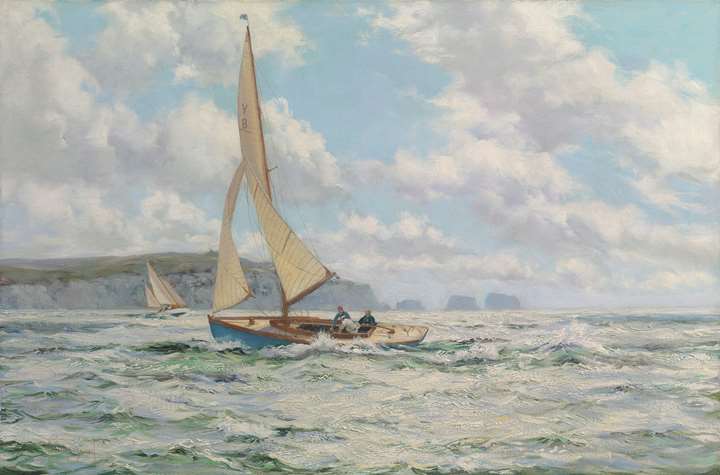 Brisk weather off the Needles, Isle of Wight
